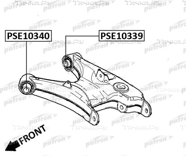 Сайлентблок заднего рычага подвески Patron нижний для BMW 7 III (E38) 1994-2001. Артикул PSE10340