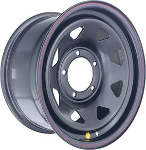 Колёсный диск OFF-ROAD Wheels усиленный стальной черный 5x139,7 8xR16 d110 ET 15 для УАЗ Патриот 2005-2015 (треугольник мелкий). Артикул 1680-53910BL+15A17X