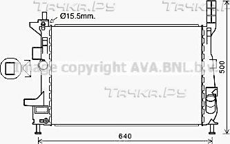 Радиатор охлаждения двигателя AVA для Ford Tourneo Connect II 2013-2026. Артикул FD2602
