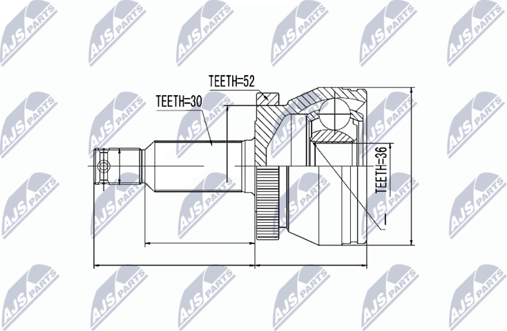 Шрус внутренний (граната) NTY. Артикул NPZ-HY-504