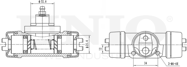 Цилиндр тормозной рабочий (Unio). Артикул BRC-20575