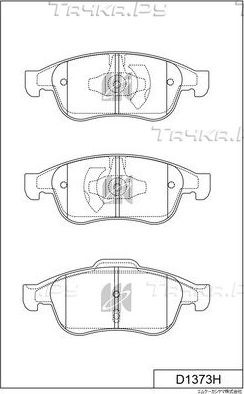 Тормозные колодки MK Kashiyama передние для Renault Duster I 2011-2020. Артикул D1373H