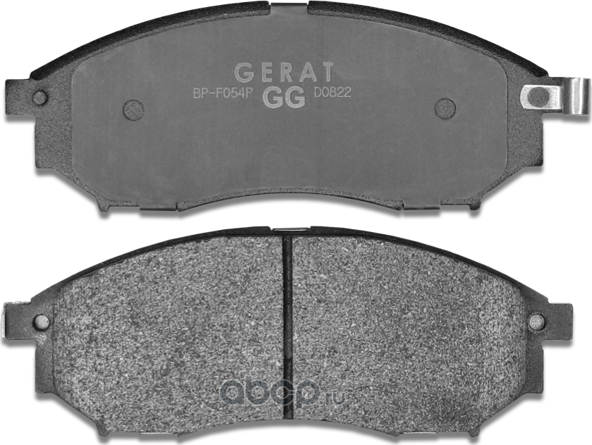 Тормозные колодки Gerat BP-F054P (передние) Low-metalic Gerat. Артикул BPF054P