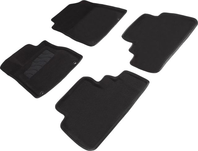 Коврики Seintex 3D ворсовые для салона Honda CR-V IV 2012-2026 Черные. Артикул 86300