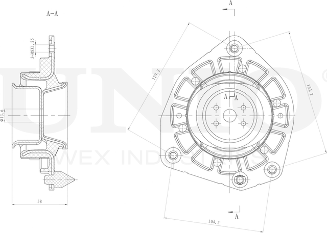 Опора амортизационной стойки (Unio). Артикул RMP-13027