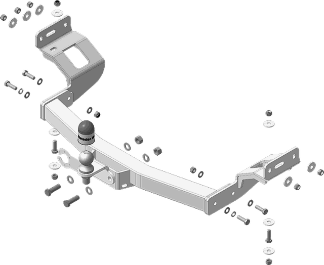 Фаркоп Мотодор оцинкованный для Mitsubishi Pajero Sport III рестайлинг 2021-2026. Артикул 91313-FE