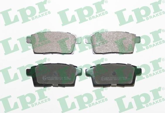 Тормозные колодки LPR задние для Mazda CX-9 I 2007-2016. Артикул 05P1572