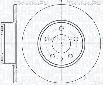 Тормозной диск Magneti Marelli задний для Lancia Delta I (831) 1993-1994. Артикул 361302040185