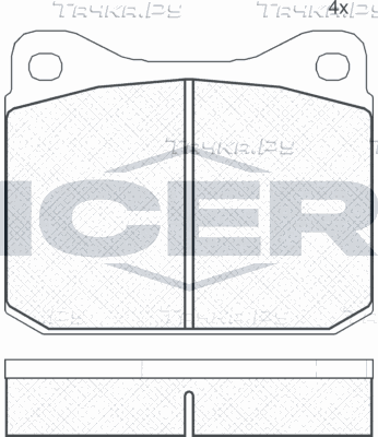 Тормозные колодки Icer передние для Volkswagen LT I 1975-1991. Артикул 180327