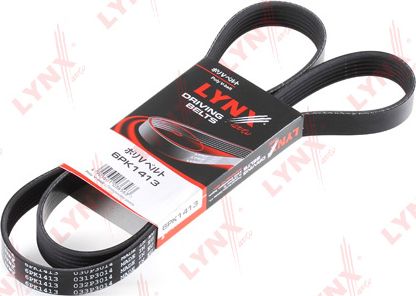 Приводной ремень поликлиновой LYNXauto. Артикул 6PK1413