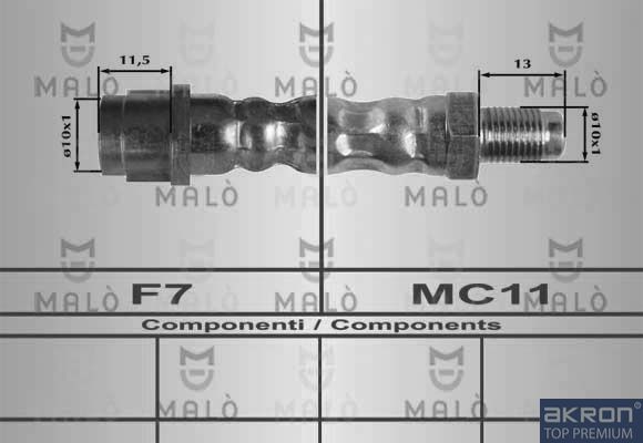 Тормозной шланг Malò. Артикул 80194