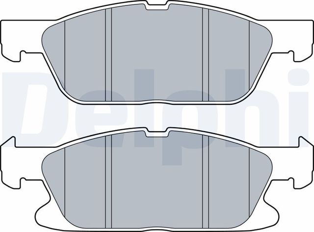 Тормозные колодки Delphi (Low-Metallic) передние для Ford Edge II 2015-2018. Артикул LP3280