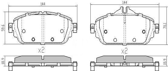 Тормозные колодки Fremax. Артикул FBP-1895