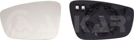 Зеркальное стекло бокового зеркала Alkar левое для Skoda Rapid I 2012-2019. Артикул 6431093