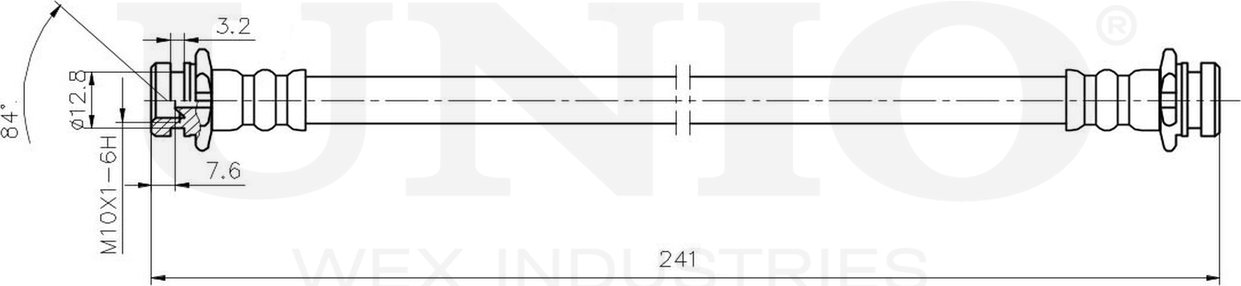 Шланг тормозной (Unio). Артикул BRH-10004