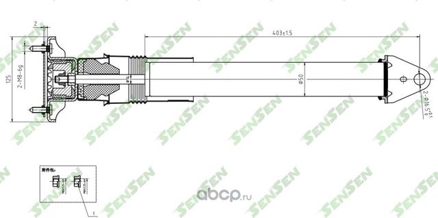 Пневмоамортизатор задний L=R MB M-Class(W164) GL-Class(X164) 2005/07- 2006/09- W (Sensen). Артикул SAR027