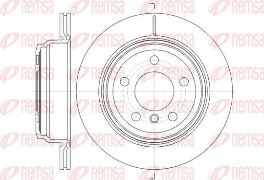 Тормозной диск Remsa задний для BMW 3 VI (F3x) 2011-2026. Артикул 61453.10