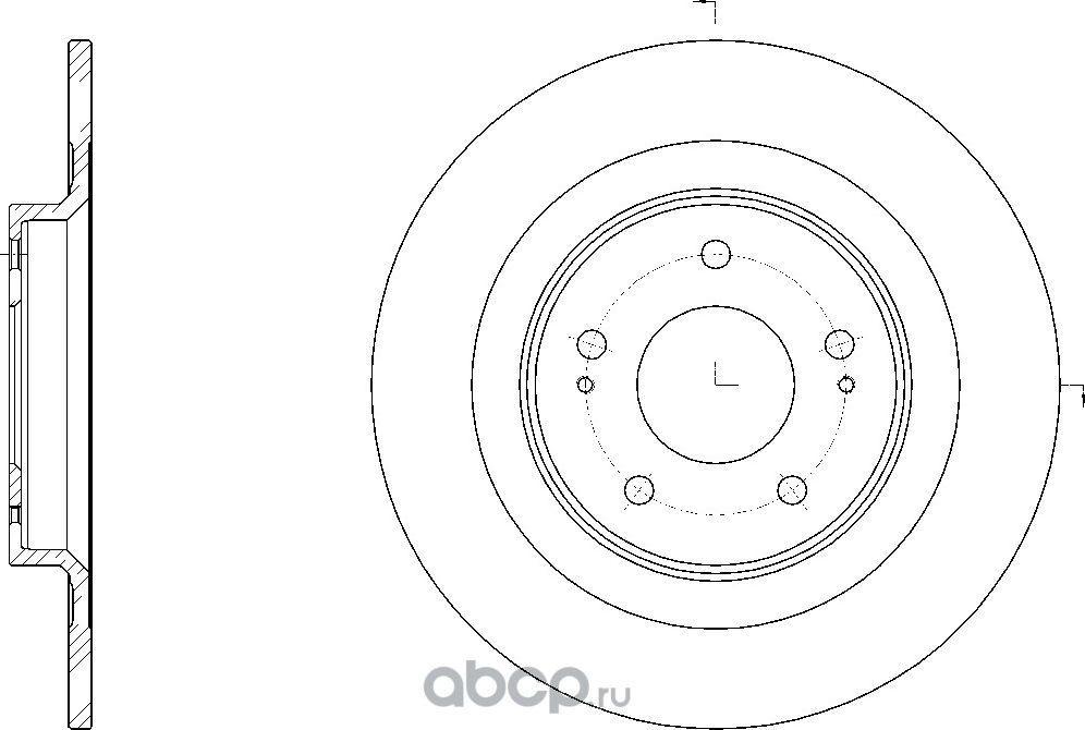 Диск тормозной (G-Brake). Артикул GR12036