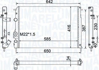Радиатор охлаждения двигателя Magneti Marelli. Артикул 350213159100