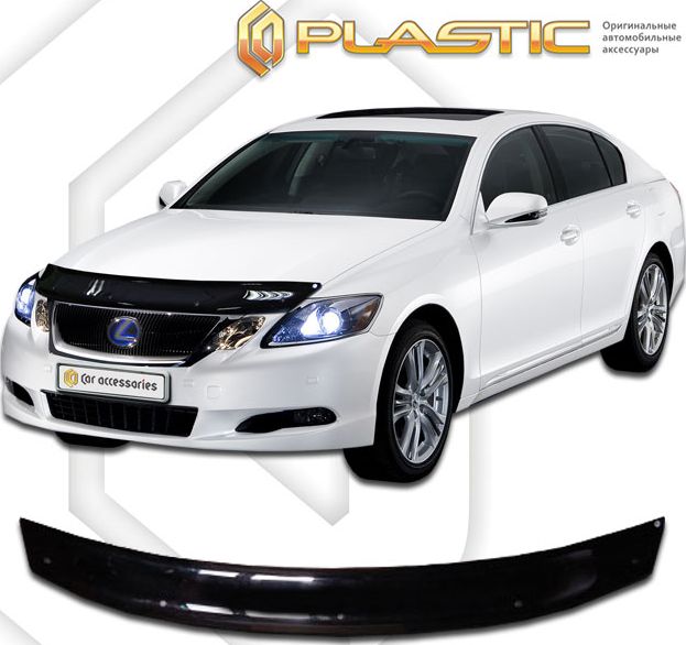Дефлектор СА Пластик для капота (Classic черный) Lexus GS 2005-2011. Артикул 2010010103682