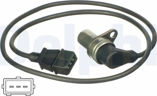 Датчик положения коленвала Delphi для BMW 5 III (E34) 1993-1996. Артикул SS11022