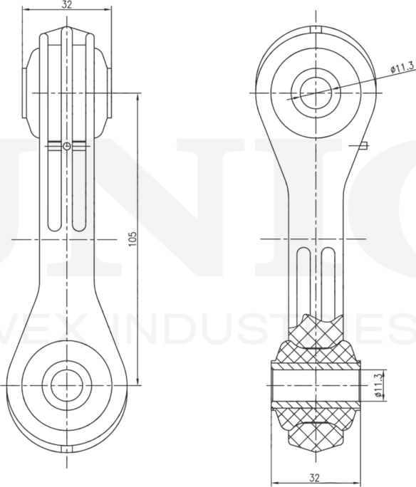 Тяга/стойка стабилизатора (Unio). Артикул SSP-50006