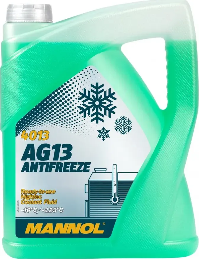 Антифриз AG13 Зеленый (-40°C) (готовый раствор) 5л (Mannol). Артикул 2041