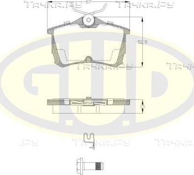 Тормозные колодки G.U.D.. Артикул GBP069502