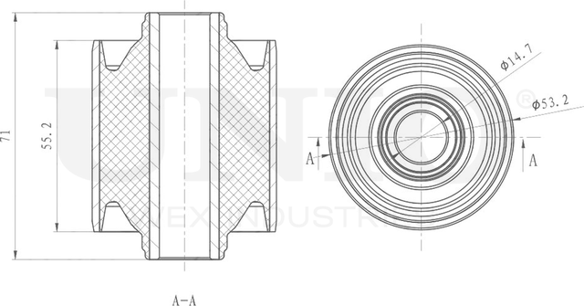Сайлентблок реактивной тяги (Unio). Артикул RMP-20264