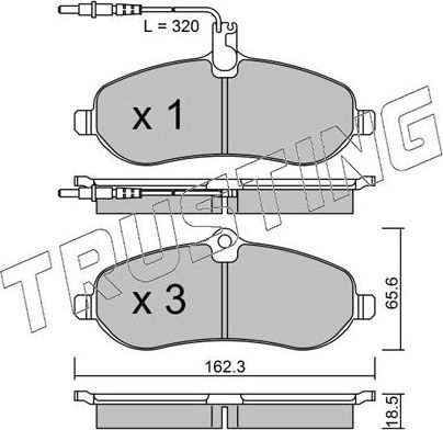 Тормозные колодки Trusting. Артикул 723.0