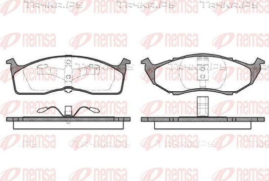 Тормозные колодки Remsa передние для Chrysler Vision 1995-1997. Артикул 0447.20