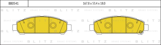 Колодки тормозные TOYOTA VENZA 08- передн. (Blitz). Артикул BB0541