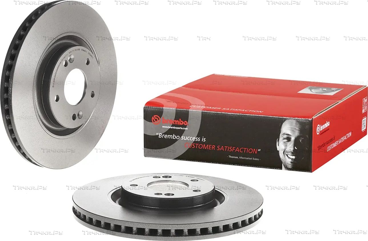 Тормозной диск Brembo PRIME LINE - UV Coated передний для Hyundai Sonata VII (LF) 2015-2019. Артикул 09.C245.11