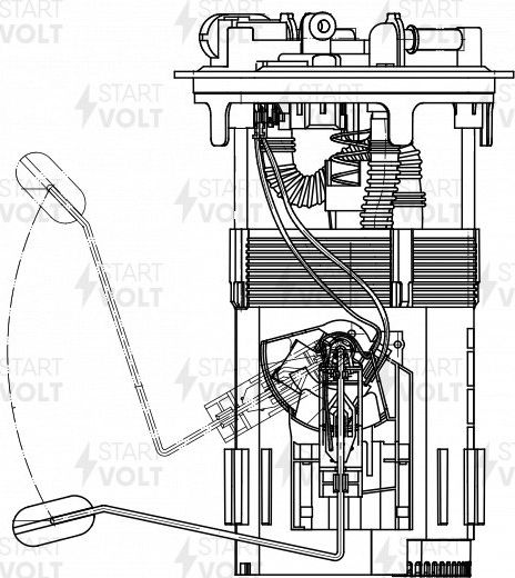 Бензонасос (топливный насос) StartVOLT для Opel Vivaro A 2001-2014. Артикул SFM 0961
