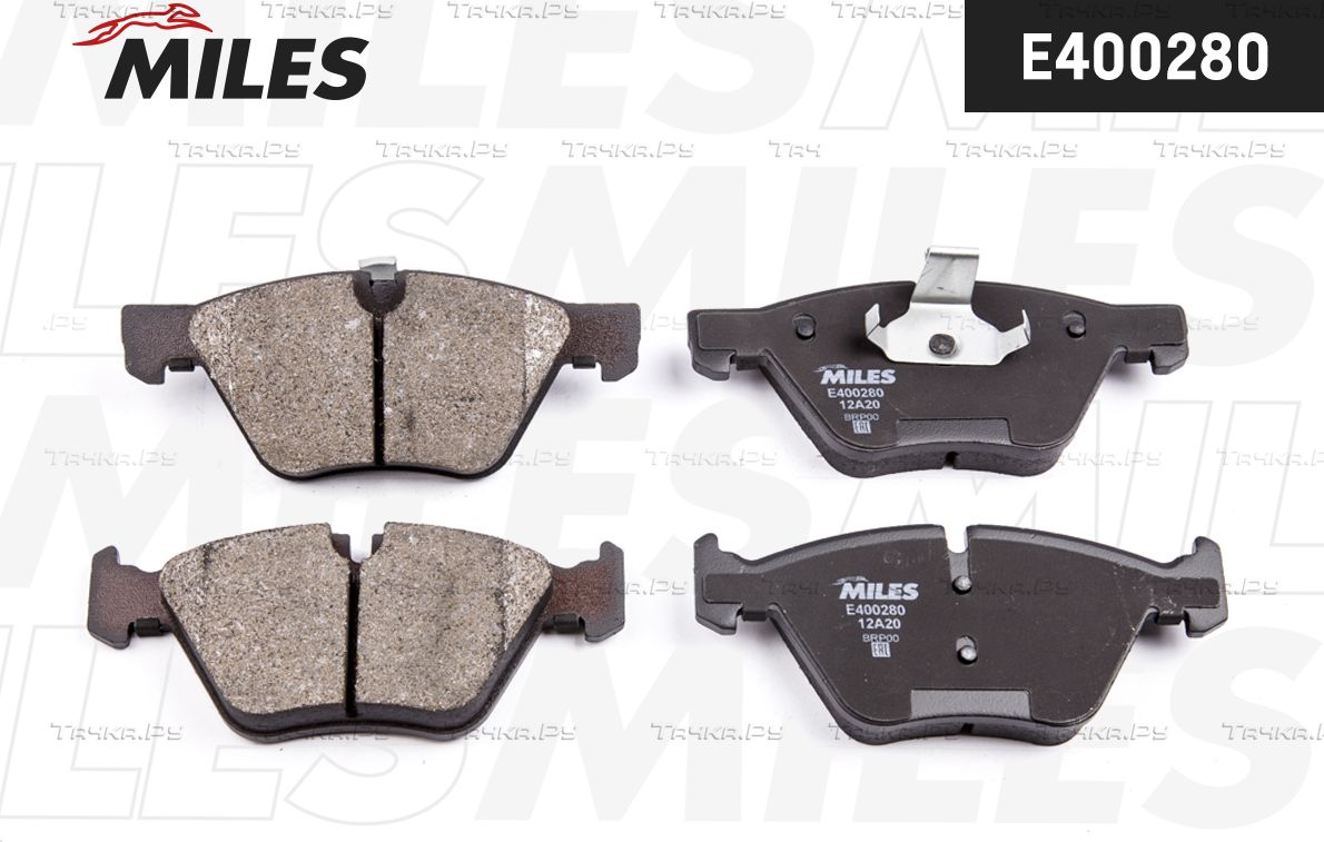Тормозные колодки Miles (Low-Metallic) передние для BMW X1 I (E84) 2009-2015. Артикул E400280
