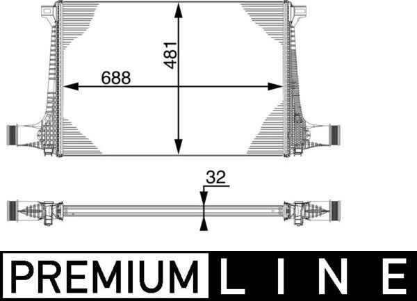 Интеркулер Mahle Premium. Артикул CI 220 000P