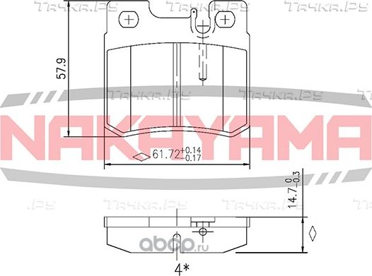 Колодки тормозные (Nakayama). Артикул HP8337NY