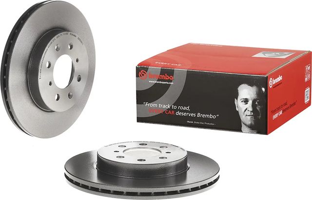 Тормозной диск Brembo PRIME LINE - UV Coated передний для MG ZR 2001-2005. Артикул 09.5509.11