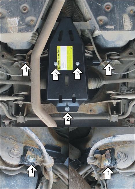 Защита Мотодор для заднего дифференциала Land Rover Freelander II 2006-2014. Артикул 13223
