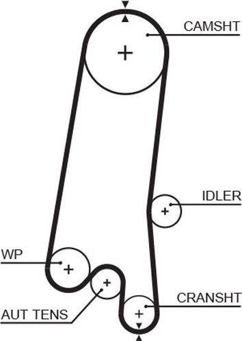 Ремень ГРМ Gates PowerGrip® для Daewoo Rezzo 2000-2002. Артикул 5597XS