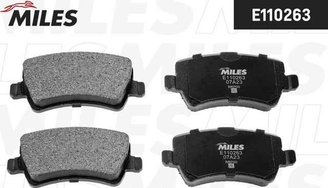 Тормозные колодки Miles (Semi-Metallic). Артикул E110263