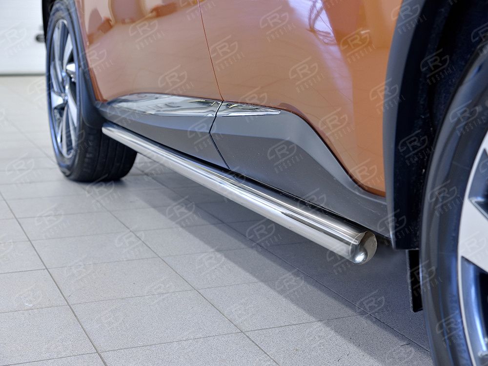 Защита порогов RusStal труба d63 для Nissan Murano Z52 2016-2026 (Вариант 3). Артикул NMUT-0024063