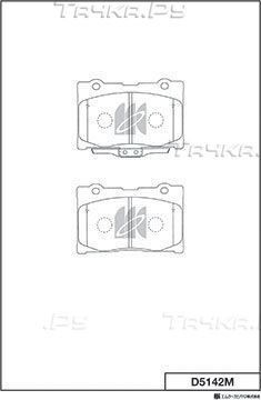 Тормозные колодки MK Kashiyama. Артикул D5142M