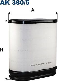 Воздушный фильтр Filtron. Артикул AK 380/5