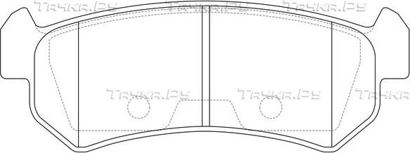 Тормозные колодки FIT задние для Chevrolet Aveo I 2005-2007. Артикул FP1036