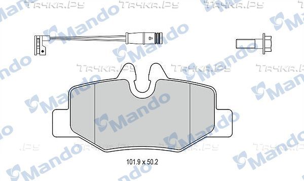 Тормозные колодки Mando. Артикул MBF015209
