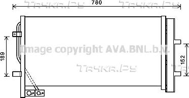 Радиатор кондиционера (конденсатор) AVA (алюминий). Артикул AI5382D