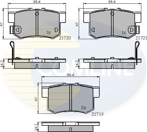 Тормозные колодки Comline Comline задние для MG ZR 2001-2005. Артикул CBP3445