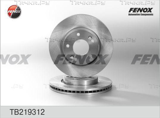 Тормозной диск Fenox передний для Kia Spectra II 2004-2009. Артикул TB219312