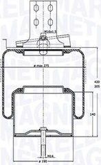 Пневмоподушка (пневморессора) Magneti Marelli для IVECO EuroCargo V 2015-2026. Артикул 030607020168